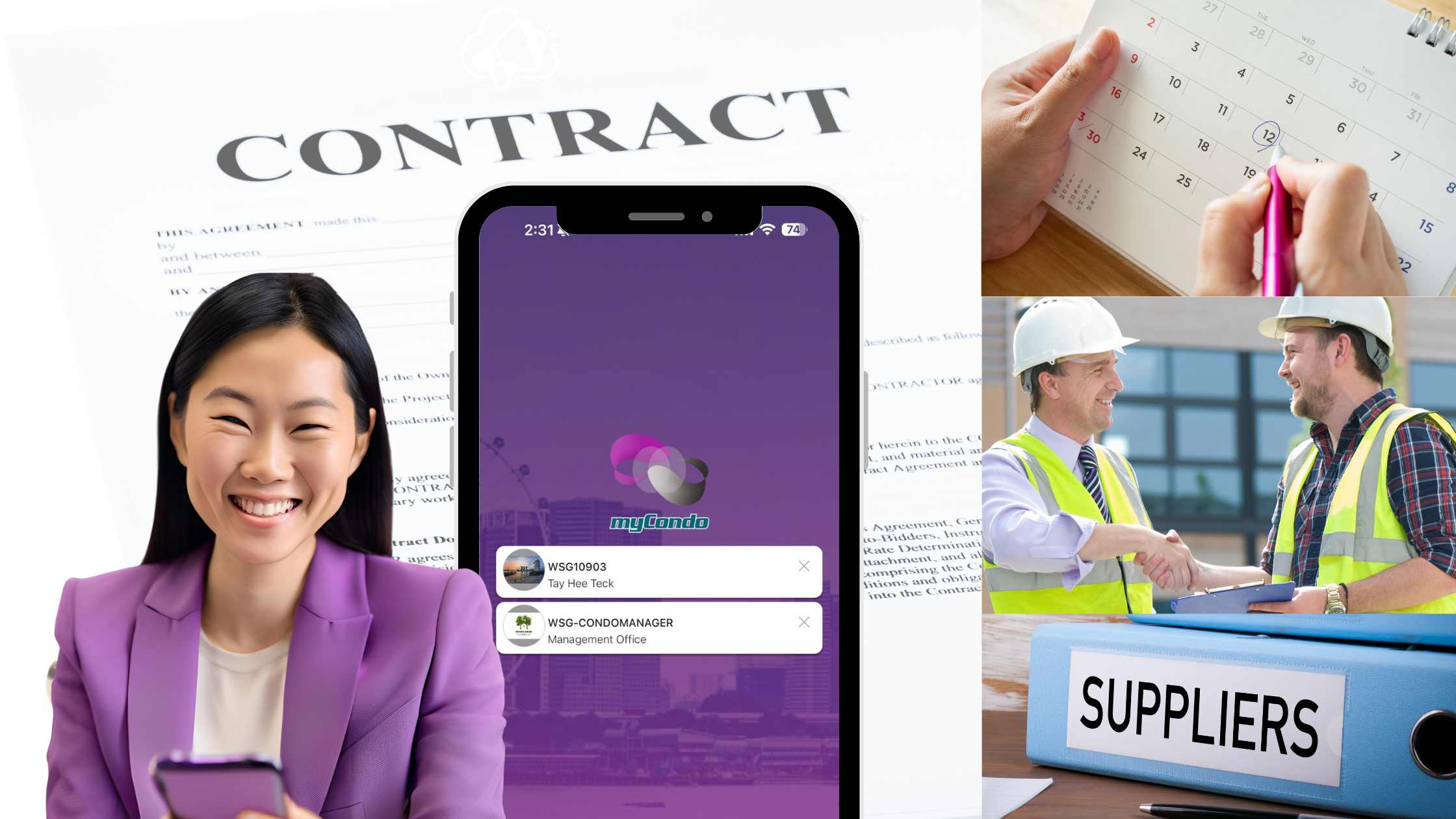 Discover the best condo app for supplier tracking with myCondo's mySupplier module. Easily monitor contractor details, service schedules, and automate reminders for seamless property management.