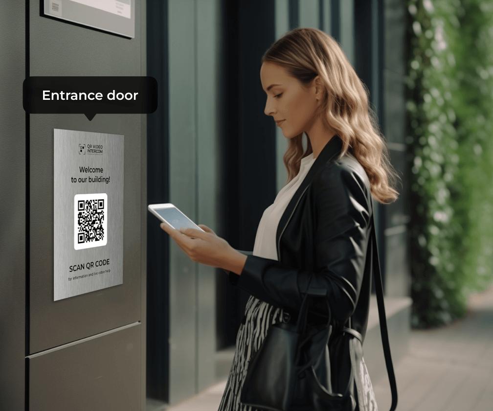 Condo visitor QR pass that replaces NRIC collection at the guardhouse